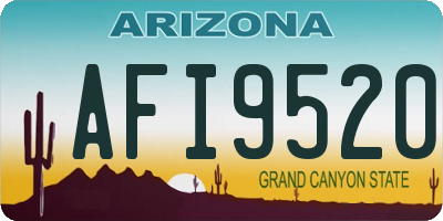 AZ license plate AFI9520