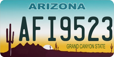 AZ license plate AFI9523