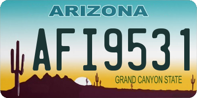 AZ license plate AFI9531