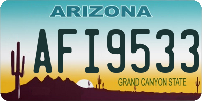 AZ license plate AFI9533