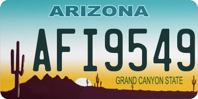 AZ license plate AFI9549