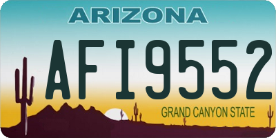 AZ license plate AFI9552