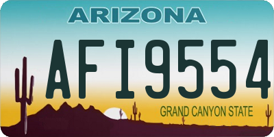 AZ license plate AFI9554
