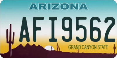 AZ license plate AFI9562