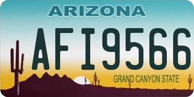AZ license plate AFI9566