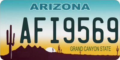AZ license plate AFI9569