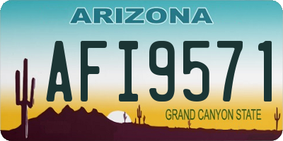 AZ license plate AFI9571
