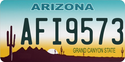 AZ license plate AFI9573