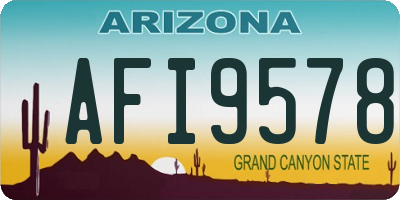 AZ license plate AFI9578