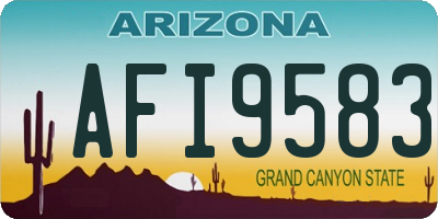 AZ license plate AFI9583