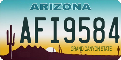 AZ license plate AFI9584