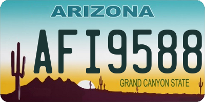 AZ license plate AFI9588