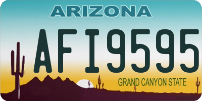 AZ license plate AFI9595