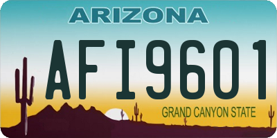 AZ license plate AFI9601