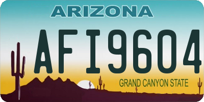 AZ license plate AFI9604