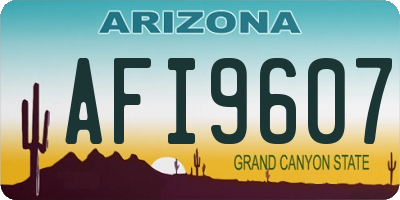 AZ license plate AFI9607