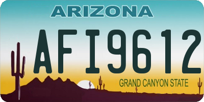 AZ license plate AFI9612