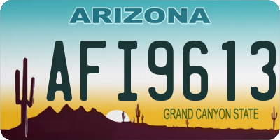 AZ license plate AFI9613