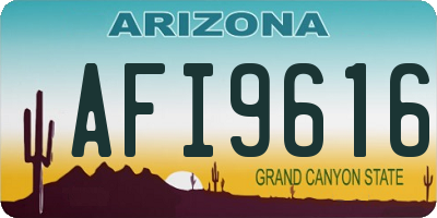 AZ license plate AFI9616
