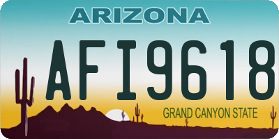 AZ license plate AFI9618
