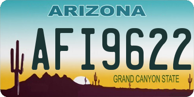 AZ license plate AFI9622