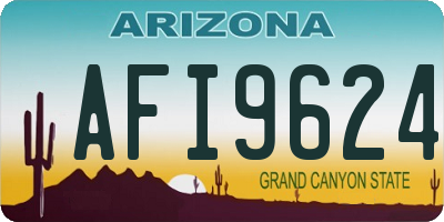 AZ license plate AFI9624