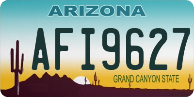AZ license plate AFI9627
