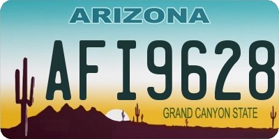 AZ license plate AFI9628
