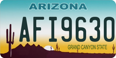 AZ license plate AFI9630
