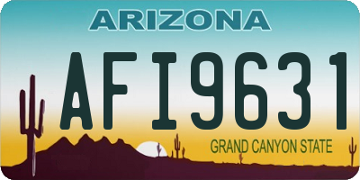 AZ license plate AFI9631