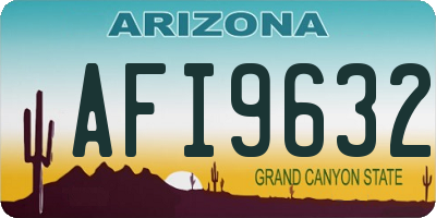 AZ license plate AFI9632