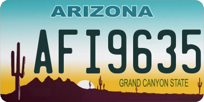 AZ license plate AFI9635