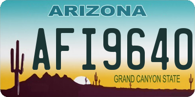 AZ license plate AFI9640
