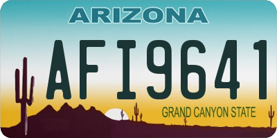 AZ license plate AFI9641