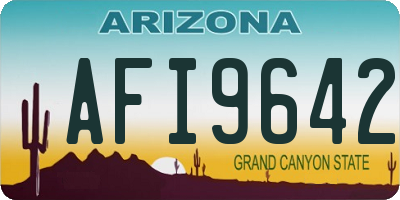 AZ license plate AFI9642