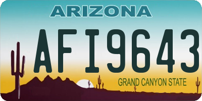 AZ license plate AFI9643