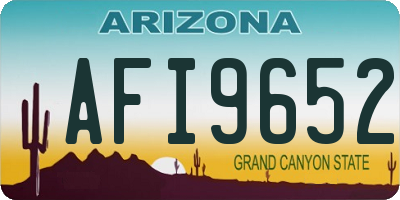 AZ license plate AFI9652