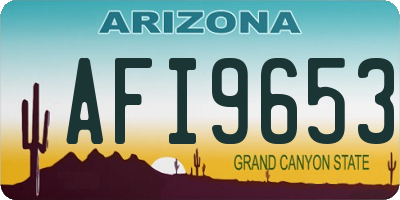 AZ license plate AFI9653