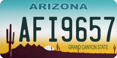 AZ license plate AFI9657