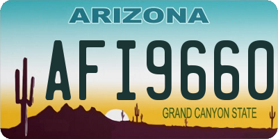 AZ license plate AFI9660