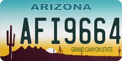 AZ license plate AFI9664