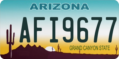 AZ license plate AFI9677