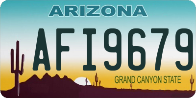 AZ license plate AFI9679