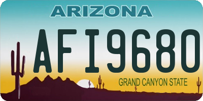 AZ license plate AFI9680