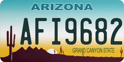 AZ license plate AFI9682