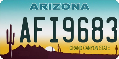 AZ license plate AFI9683