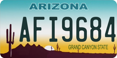 AZ license plate AFI9684