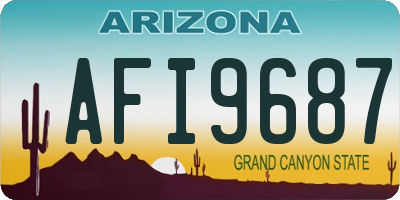 AZ license plate AFI9687