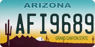 AZ license plate AFI9689
