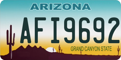 AZ license plate AFI9692